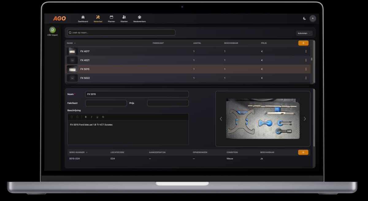 Custom app interface