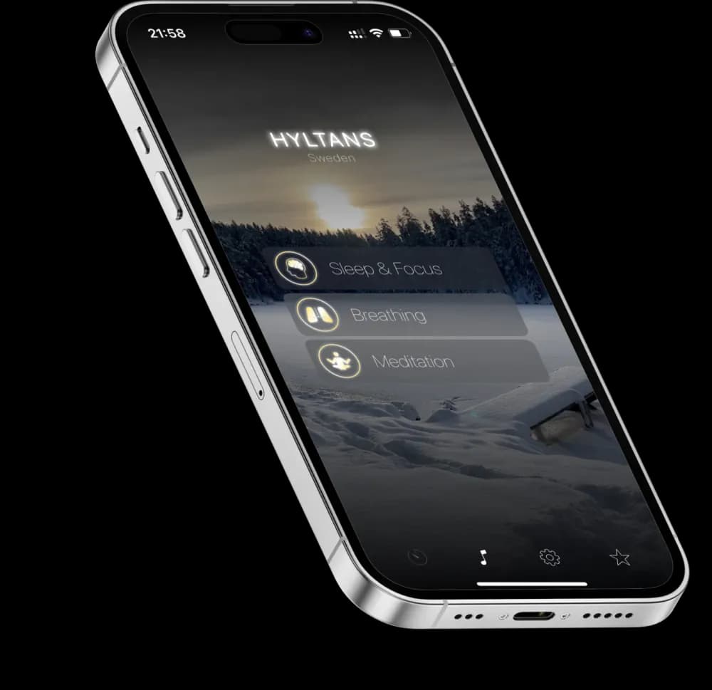MindHaven iPhone app mockup